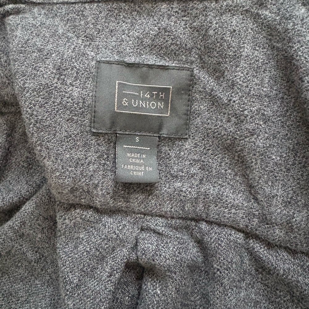 14th & Union Charcoal Textured Men’s Shirt 100% cotton - Picture 3 of 6